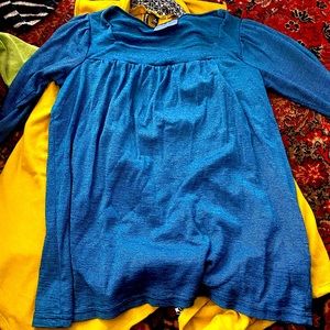 Blue top, square neck, one size fits all